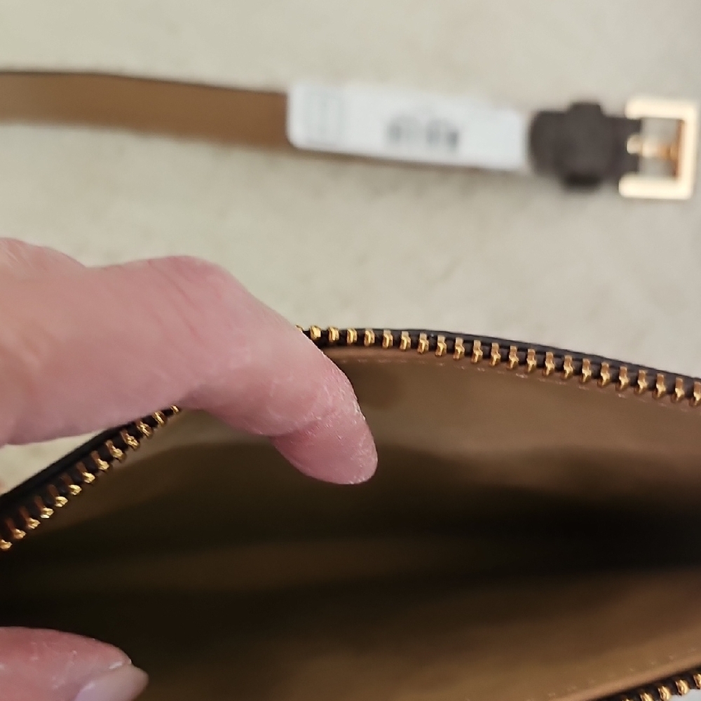 Michael Kors Dark Brown Clutch with Gold Chain - Picture 5 of 5